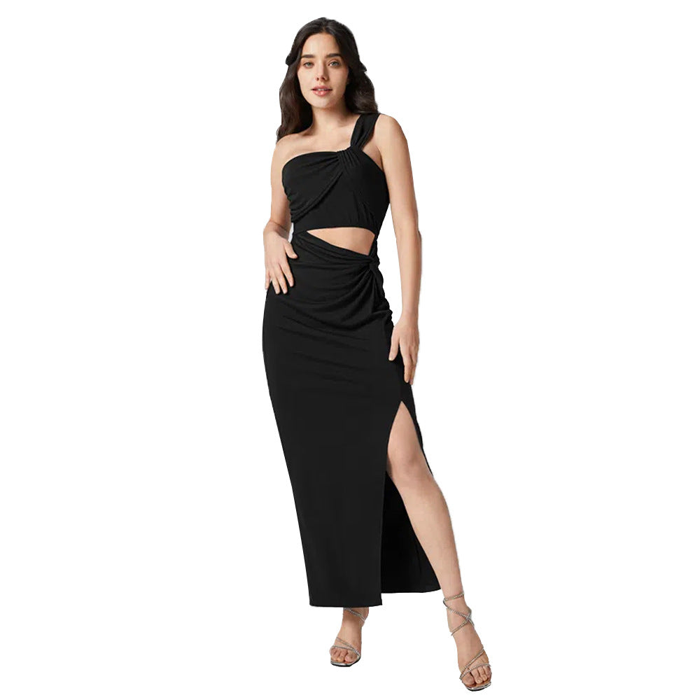 Damen Wickelkleid Asymmetrischer Cut Norvielle Elegantes