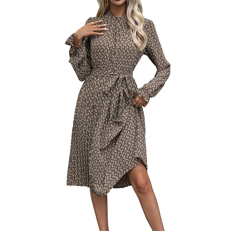 Damen Wickelkleid Raffung Taillengürtel Norvielle