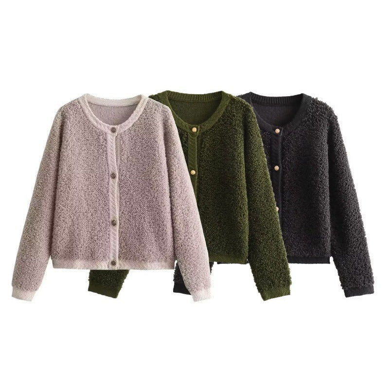 Norvielle Damen Strickjacke Lammwolle