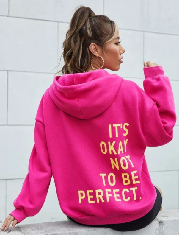 Damen Kapuzenpullover Kuscheliges Innenfutter Motivierender