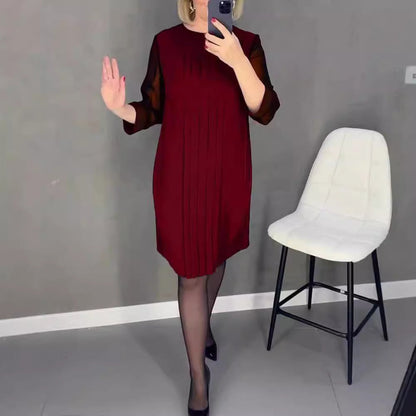 Damen Rüschenkleid transparente Ärmel Norvielle