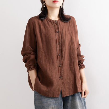 Damen Bluse Lockere Passform Knöpfe Norvielle
