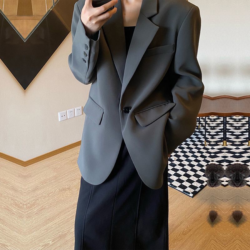 Damen Oversized Blazer aus Wolle mit Taschen