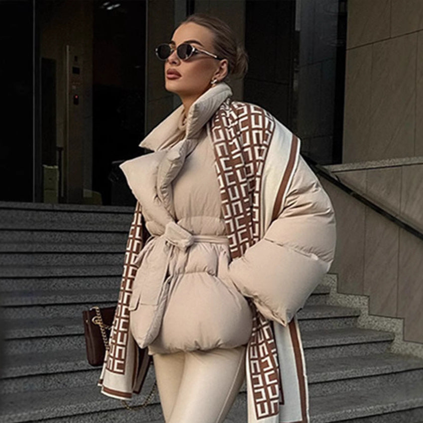 Damen Steppjacke mit Taillengürtel Norvielle