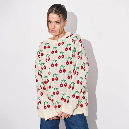 Damen Strickpullover Gemustert Lässig Norvielle