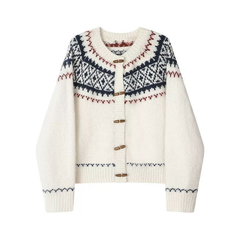 Damen Strickjacke Norwegermuster Norvielle