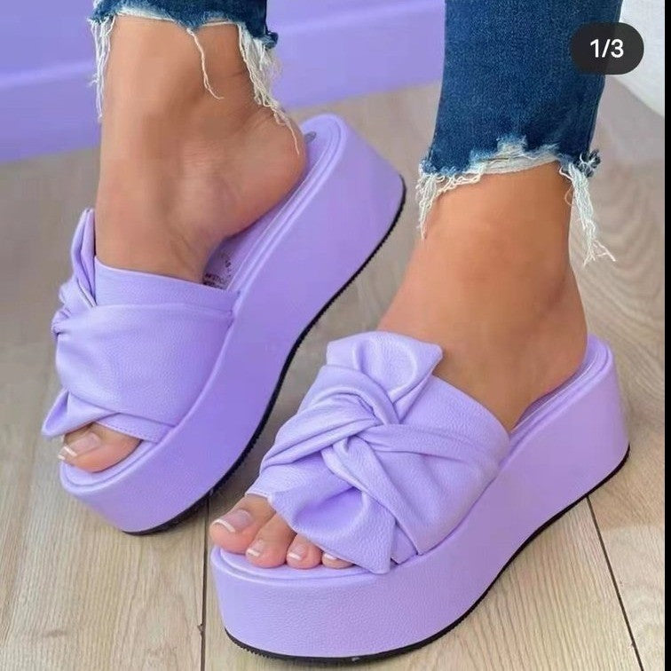 Damen Wedge Pantoletten Rutschfeste Sohle
