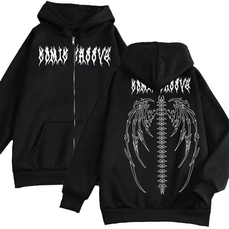 Damen Kapuzenjacke Gothic-Design Bequem Norvielle