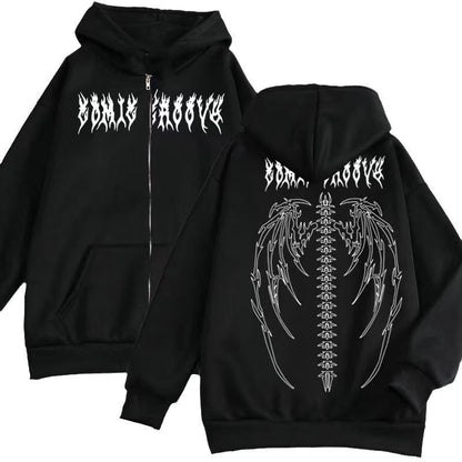 Damen Kapuzenjacke Gothic-Design Bequem Norvielle