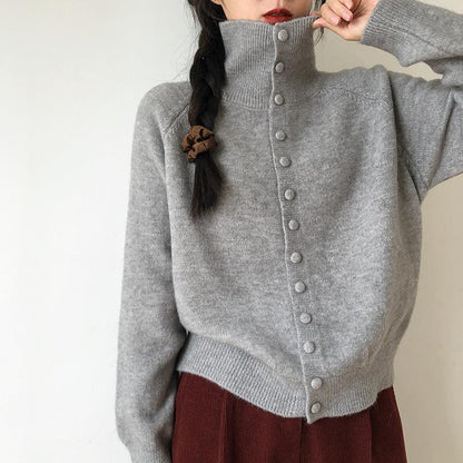 Damen Cardigan Knopfverschluss Feinripp Norvielle Beige