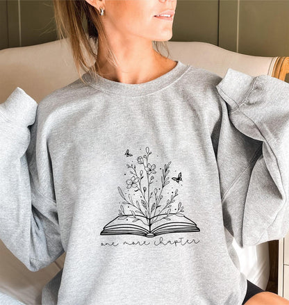 Damen Sweatshirt Blumendesign Weich Grau