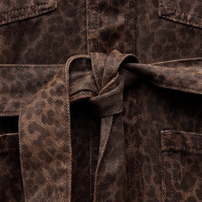 Damen Modische Jacke mit Gürtel Norvielle