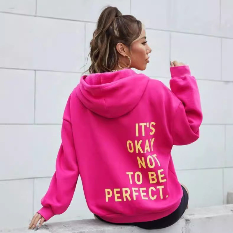 Damen Kapuzenpullover Kuscheliges Innenfutter Motivierender - Norvielle