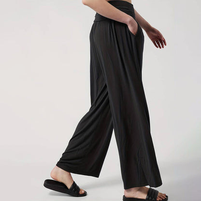 Damen Jerseyhose Elastischer Bund Hochtailliert