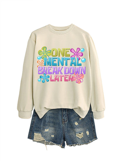Damen Sweatshirt Kreativer Aufdruck Norvielle