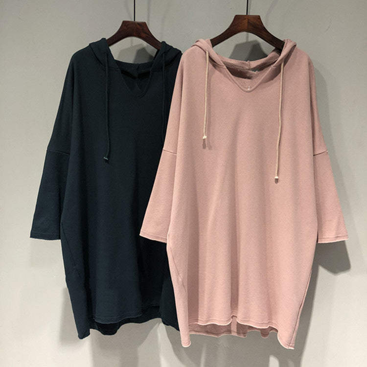 Damen Hoodie-Kleid Großzügig Kapuze Norvielle - Norvielle