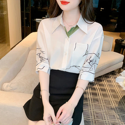 Damen Bluse Klassischer Schnitt Modernes Design Norvielle