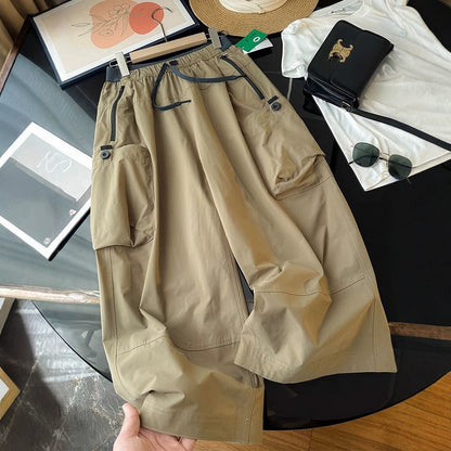 Damen Cargo Shorts Funktionale Baumwolle Beige