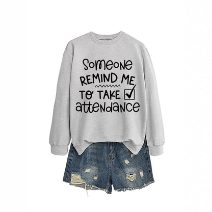 Damen Sweatshirt Witziges Motiv Inspirierender Schriftzug Grau