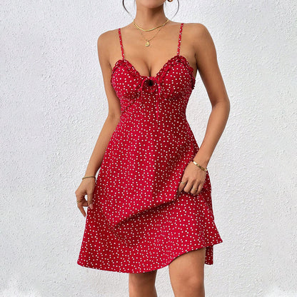 Damen Minikleid Luftiger Schnitt Rüschendetail Norvielle