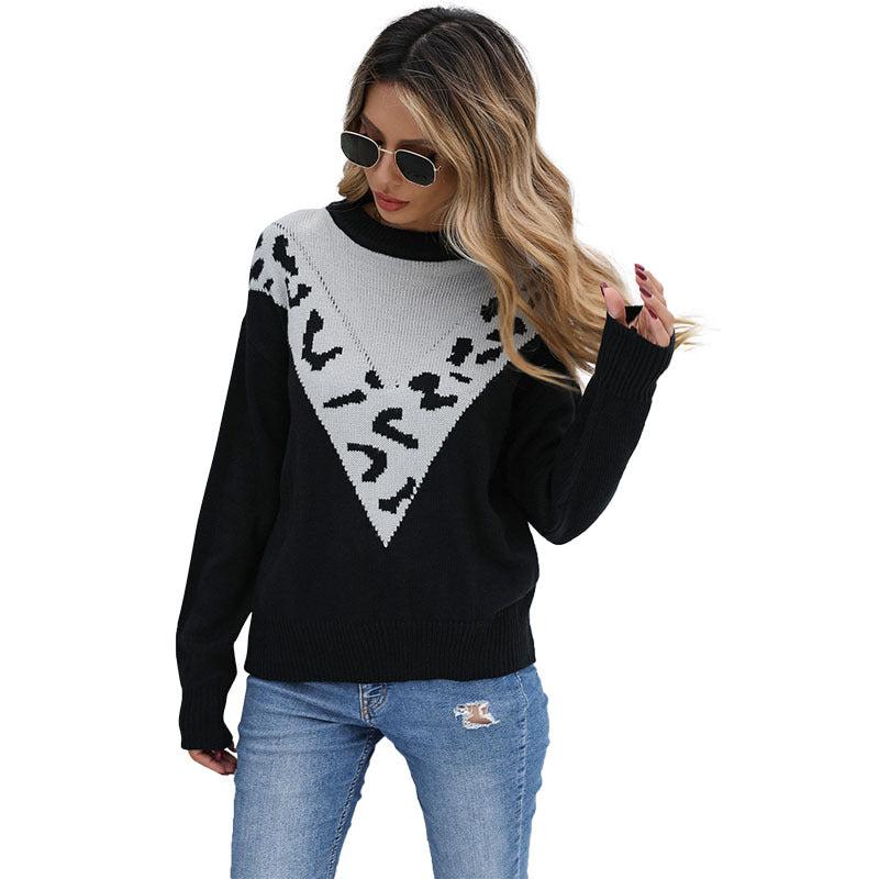 Damen Strickpullover Animalmuster Norvielle
