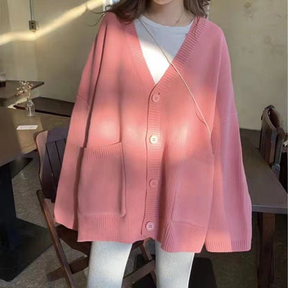Damen Strickcardigan Übergroß Mit Taschen Norvielle