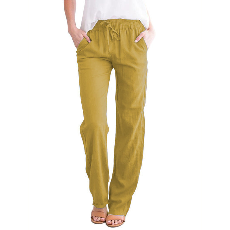Damen Weite Hose Elastischer Bund Bequem