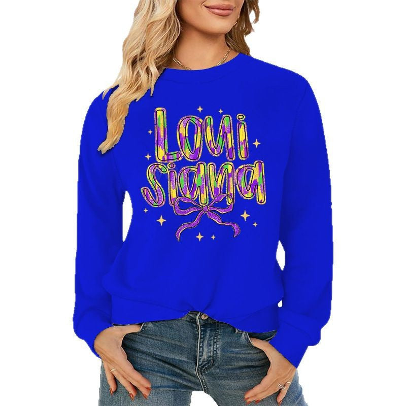 Damen Sweatshirt Weiches Innenfutter Mit Schriftzug Norvielle
