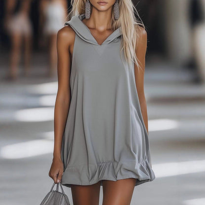 Damen Kapuzenkleid Norvielle