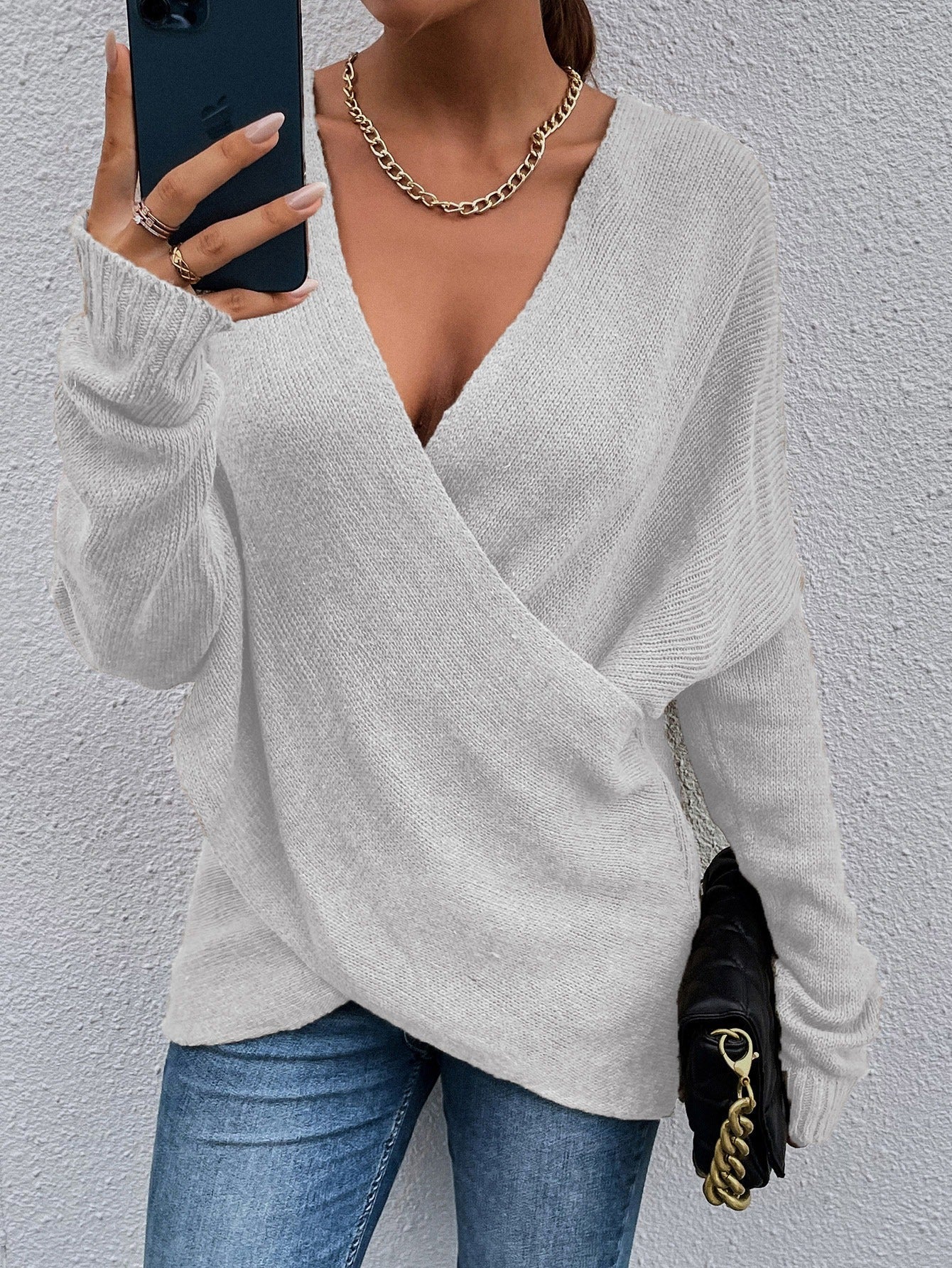Damen Pullover V-Ausschnitt Norvielle