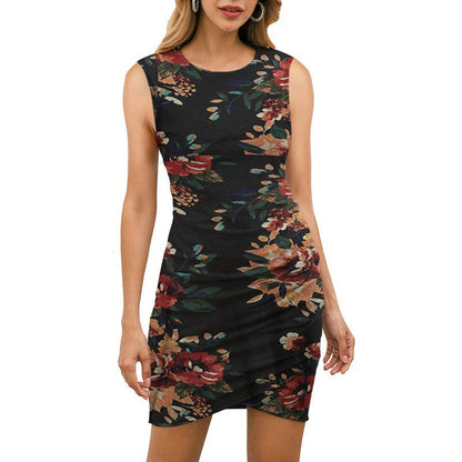 Damen Wickelkleid Florales Mandala-Design Tailliert Norvielle
