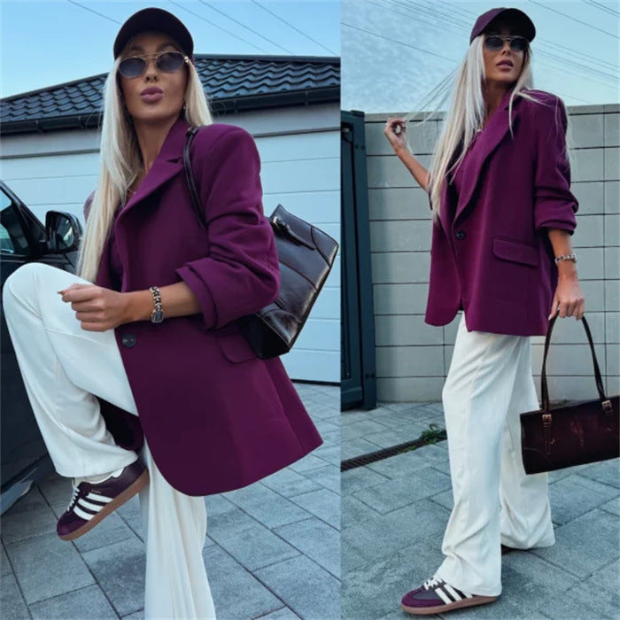 Damen Blazer mit Kapuze und Hose - Norvielle