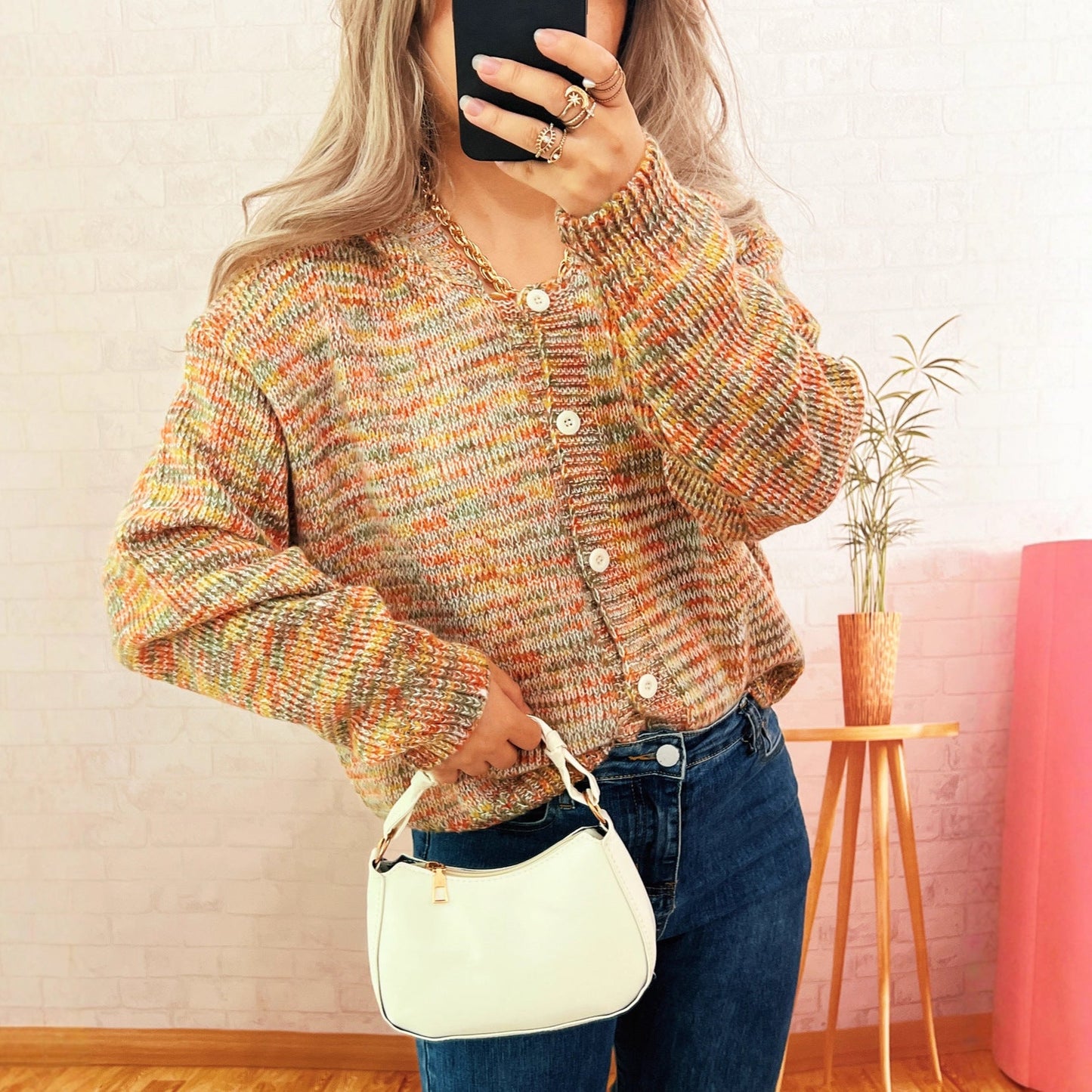 Damen Cardigan Gestrickt Bunt Norvielle - Norvielle