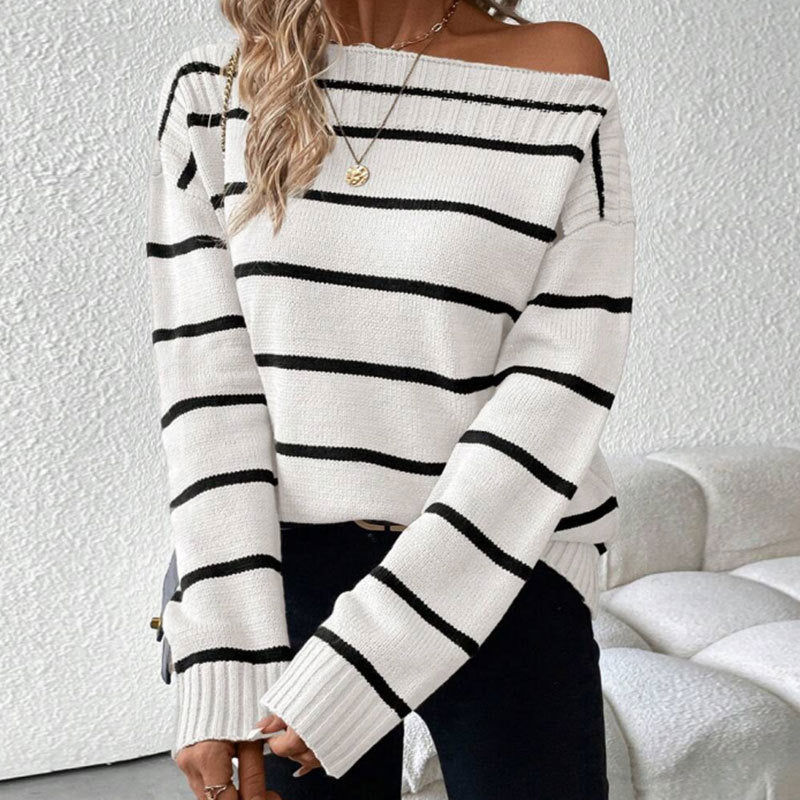 Damen Pullover Lässig Streifendesign Norvielle - Norvielle