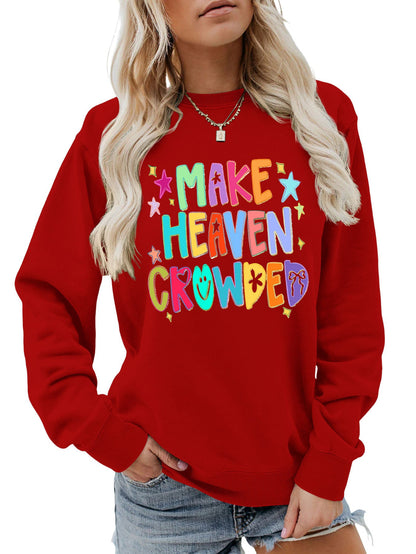 Damen Sweatshirt Bunt Motiv Verspielt Norvielle