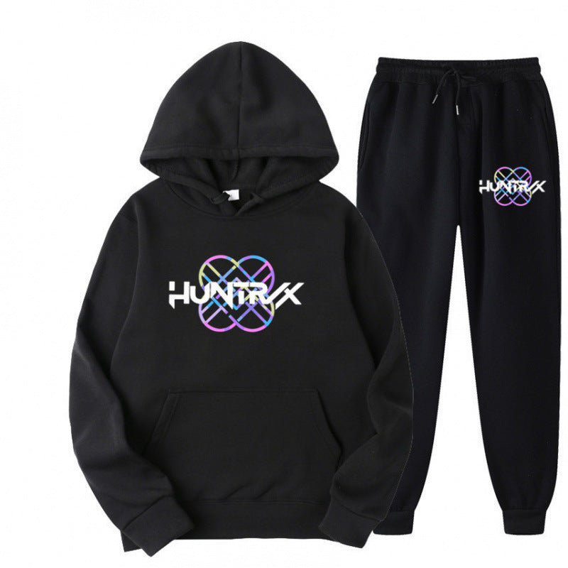 Damen Sweatanzug Modernes Grafikdesign Lässig Schwarz Norvielle - Norvielle