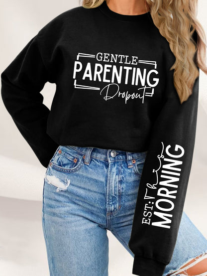 Damen Sweatshirt Elternschaftsmotiv Lässiger Schnitt Norvielle