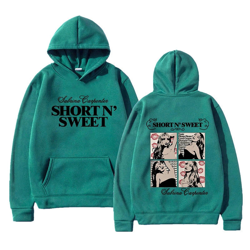 Damen Kapuzenpullover Comic-Design Lässig Grün
