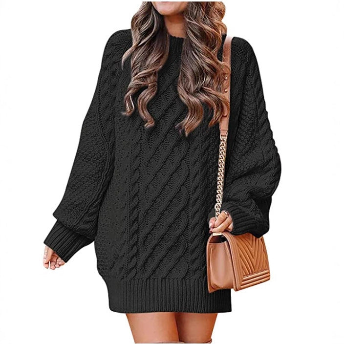 Damen Strickpullover Groß Zopfmuster Norvielle