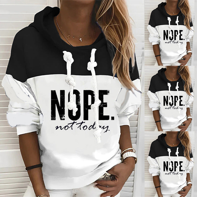 Damen Kapuzenpullover Lässig Mit Schriftzug Norvielle - Norvielle