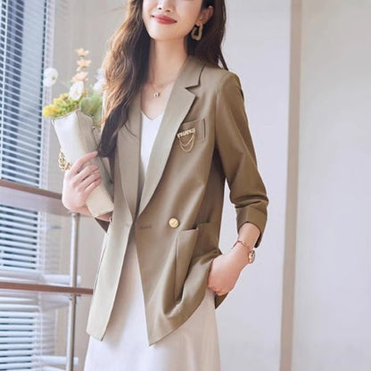 Damen Blazer Elegant Knopfdetails