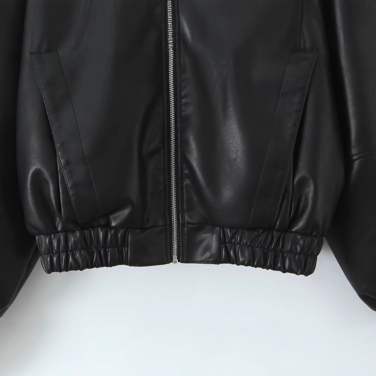 Damen Bikerjacke Elastische Bündchen Norvielle Leder