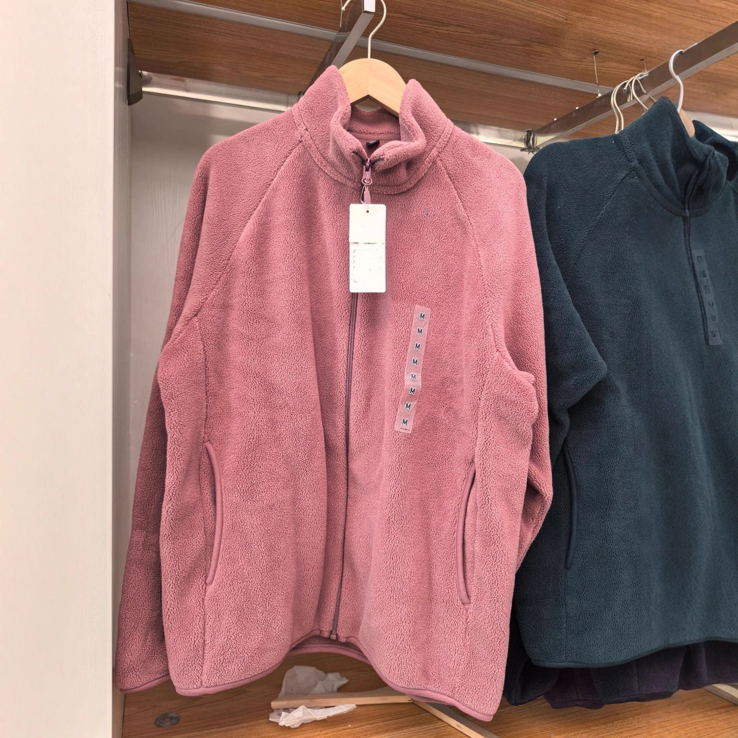 Damen Fleecejacke Hochkragen Seitentaschen Norvielle
