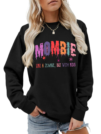 Damen Sweatshirt Zombie Motiv Norvielle