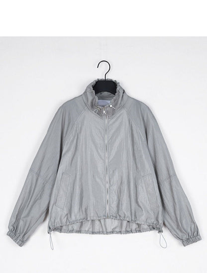 Damen Atmungsaktive Jacke Verstellbarer Kragen Norvielle