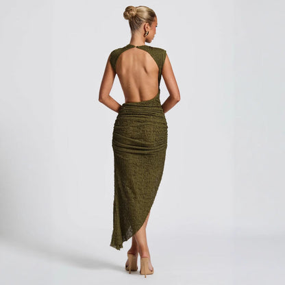 Damen Maxikleid Figurbetont Raffiniertes Design
