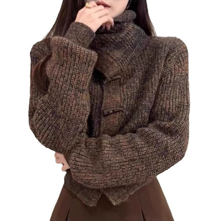 Damen Strickjacke mit Kragen und Drehverschluss Norvielle