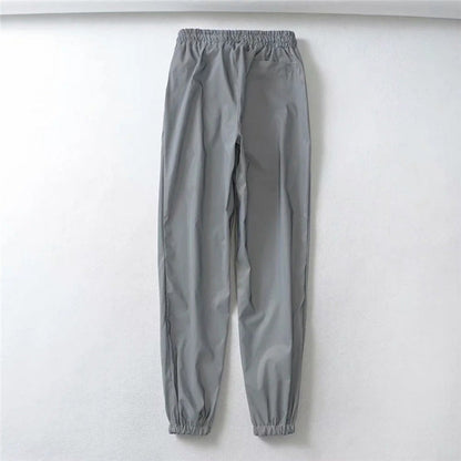 Damen Funktionshose Elastischer Bund Versteckte Taschen