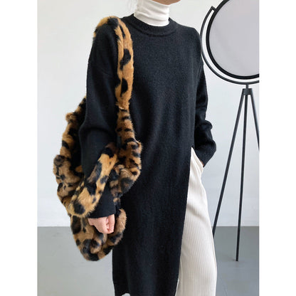 Damen Strickpullover Langärmelig Rundhalsausschnitt Norvielle