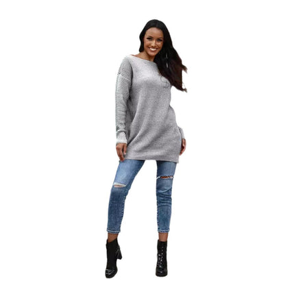 Damen Strickpullover Weit Schnitt Strukturiert Norvielle